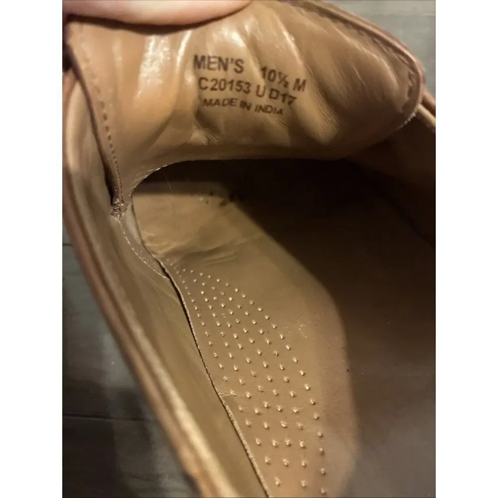 cole haan mens tan brown leather Oxfords Shoes 10.5